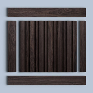 Hiwood Стеновые панели Hiwood цветные LV122 BR395 коричневый шоколадный
